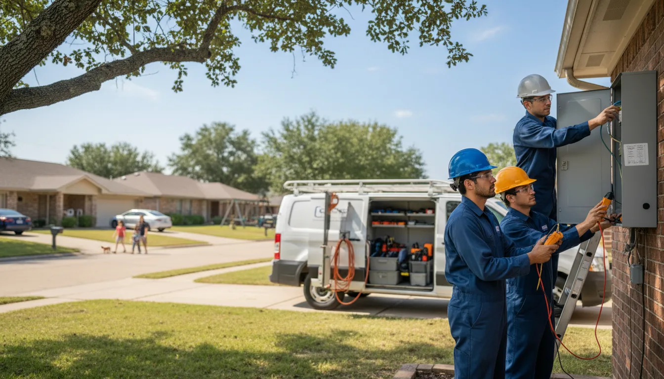 Certified electrician providing emergency electrical services in La Pryor, TX